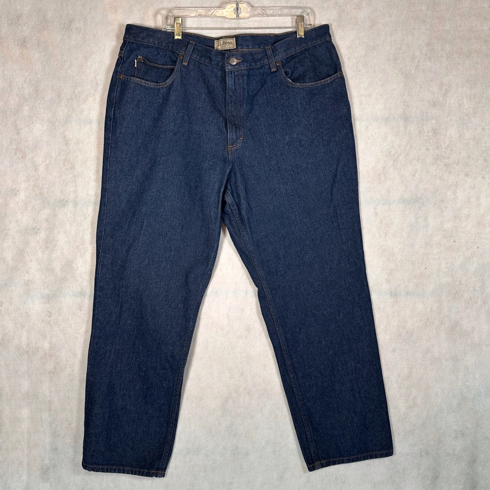 L.L. Bean Jeans Mens 40x28 Classic Fit Dark Wash Excellent Straight Leg 220626